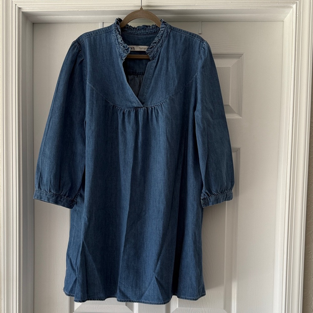 Zara Blue Denim Dress